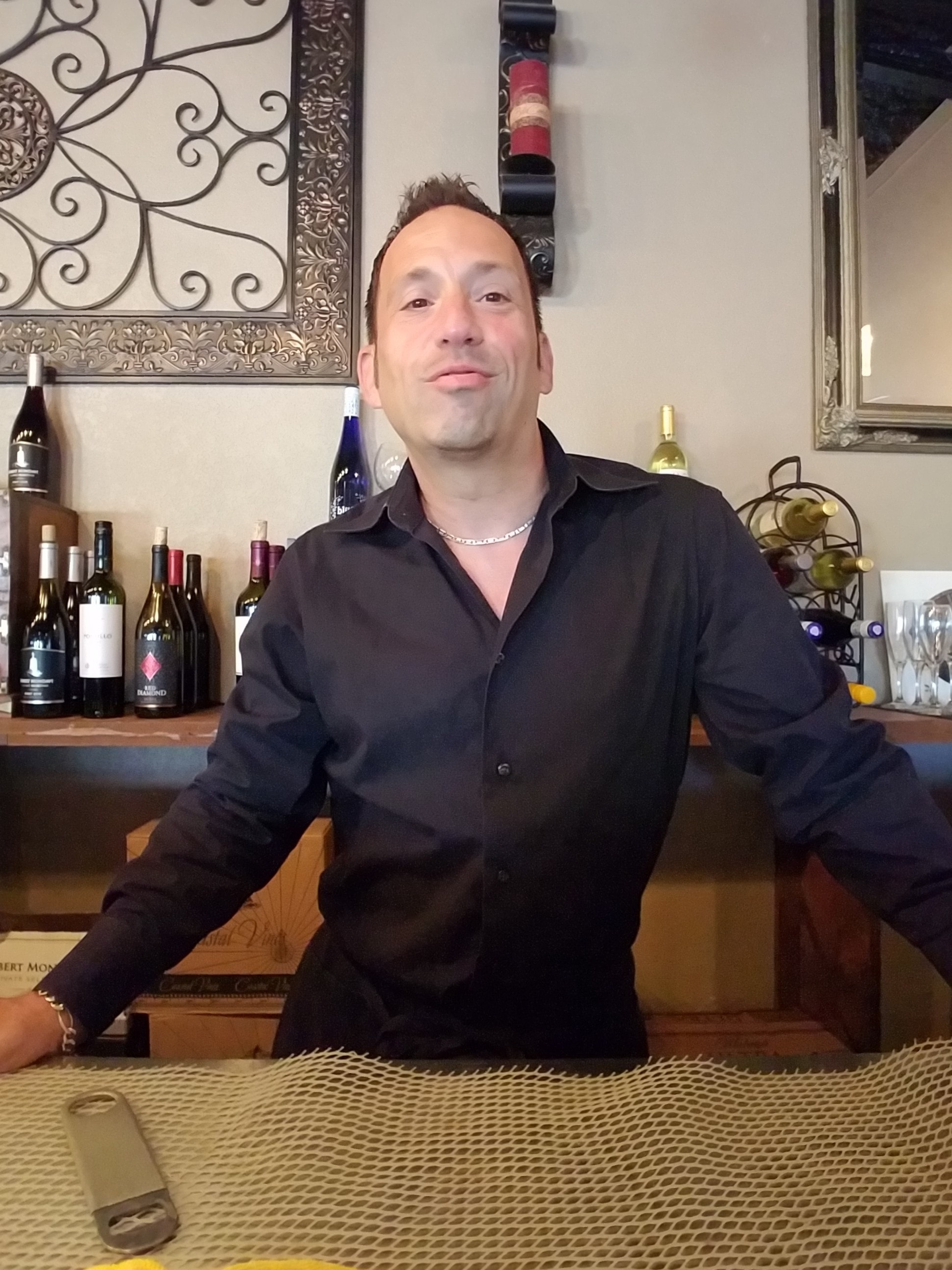 Christian at the wine bar